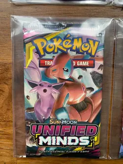 Pokemon TCG Sun and Moon Unified Minds 4 Booster Pack Art Set Bundle (4) - Image 4