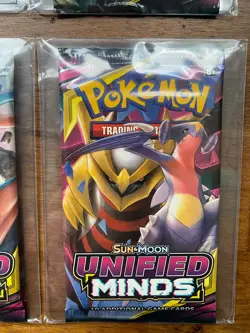 Pokemon TCG Sun and Moon Unified Minds 4 Booster Pack Art Set Bundle (4) - Image 5