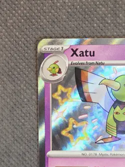 Xatu 152/091 Shiny Rare Holo Pokemon Scarlet & Violet Paldean Fates - Image 3