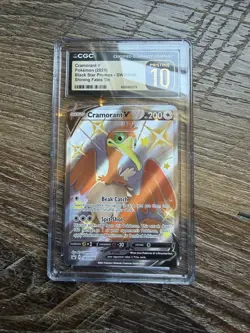 Pokemon CGC Pristine 10 Cramorant V SWSH086 Black Star Promo Holo Full Art - Image 1