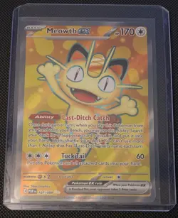 Meowth EX 107/88 Holo Ultra Rare Perfect Order Pokemon TCG - Image 1