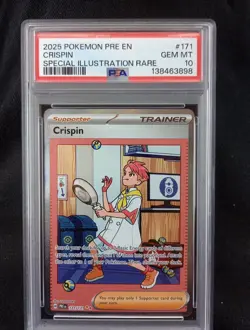 2025 POKEMON PRE EN-PRISMATIC EVOLUTIONS #171 CRISPIN PSA 10 - Image 1