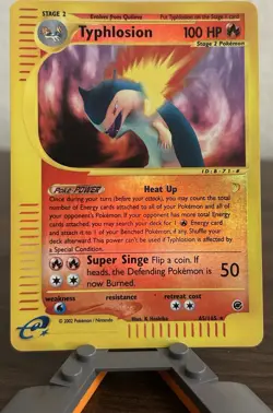 The Pokemon Company Typhlosion 065/165 Expedition Reverse Holo Rare 100HP 2002 - Image 1
