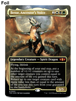 Betor, Ancestor's Voice (Borderless) - FOIL - Commander: Tarkir: Dragonstorm MTG - Image 1