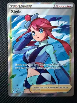 Skyla 72/72 Full Art Trainer Ultra Rare – Shining Fates Pokemon NM - Image 1