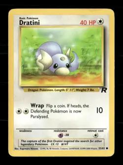 Dratini 53/82 Team Rocket Unlimited MP Pokemon - Image 1