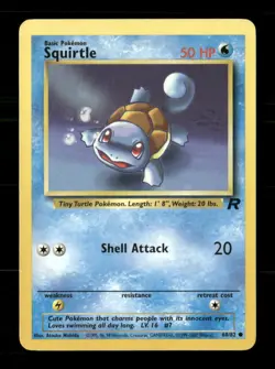 Squirtle 68/82 Team Rocket Unlimited MP Pokemon - Image 1