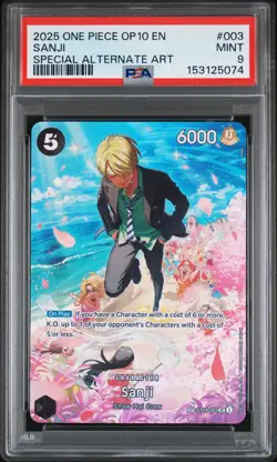 2025 ONE PIECE OP10-ROYAL BLOOD SPECIAL ALTERNATE ART #003 SANJI PSA 9 - Image 1