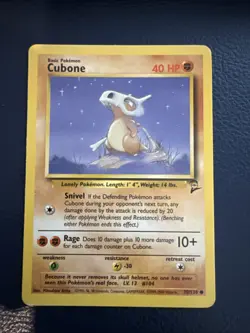 Pokemon TCG Cubone Card 70/130 Base Set 2-Common Nm Condition - Image 1