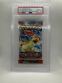 💎PSA 10 GEM MINT 2023 Pokemon cards Obsidian Flames pack - Image 1