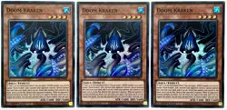 3 x LED9-EN018 Doom Kraken - Super Rare 1st Edition Near Mint YuGiOh Cards - Image 1