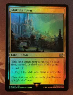 MTG - Starting Town (foil) - FIN (NM+) - Image 1
