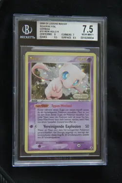 Pokemon "Mew" 10/92 *Holo Rare* Set:EX Legend Maker - Deutsch - Beckett 7,5 NM+ - Image 1