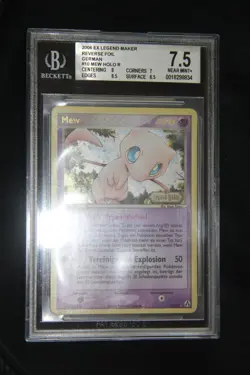 Pokemon "Mew" 10/92 *Holo Rare* Set:EX Legend Maker - Deutsch - Beckett 7,5 NM+ - Image 3