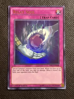 YuGiOh! - Relay Soul DRL3-EN048 Ultra Rare 1st Edition Near Mint - Image 1