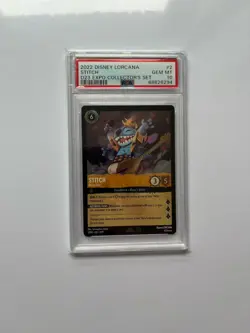 2022 Disney Lorcana Stitch Rock Star 2/P1 D23 Expo 1st Edition PSA 10 - Image 1