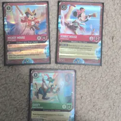 Disney Lorcana TCG Cruise Exclusive Promo Holofoil Lot of Mickey Minnie Goofy - Image 1