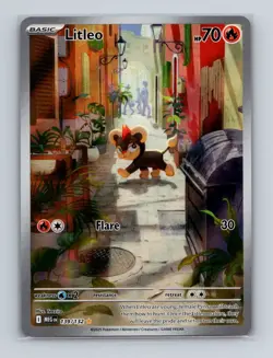 Litleo 139 2025 Pokemon Mega Evolution Illustration Rare Card NM+ (e) - Image 1
