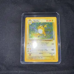 Pokemon TCG Raichu Base Set Holo Rare Card 14/102 - Image 1