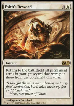 MTG Magic the Gathering Faith's Reward (14/260) Magic 2013 LP cny - Image 1