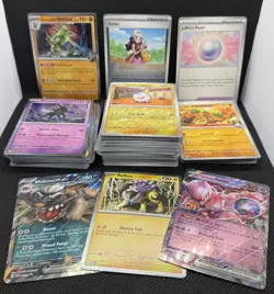 Pokemon TCG Bulk Bundle | 3 IRs, 3 Promos, 145 Cards, & MewTwo Tin - Image 3