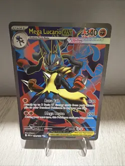 Pokemon TCG Mega Lucario EX Full Art Holo Card 160/132 Ultra Rare Mega Evolution - Image 1