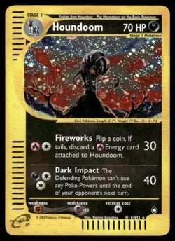 Pokemon Cards Houndoom H11/H32 Aquapolis Holo Holo Rare LP - Image 1
