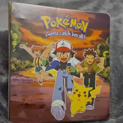 Pokemon Official TCG Ring Binder + 24 Pockets + Variety of Cards + Rulebook V3 - Image 1