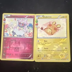 Nintendo Pokemon TCG Radiant Collection Holo 2-Card Lot: Diancie RC22, Dedenne … - Image 1