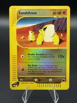 Pokemon TCG Sandshrew Card 92/144 Skyridge E-Reader Reverse Holo LP/NM - Image 1