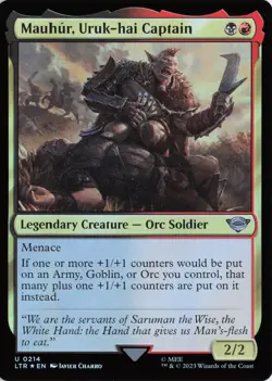 Mauhur, Uruk-hai Captain, #214, LTR, Foil, U - NM - Image 1