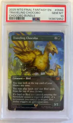 Traveling Chocobo Track Foil Final Fantasy PSA 10 Mtg Magic Wasteland Vault - Image 1