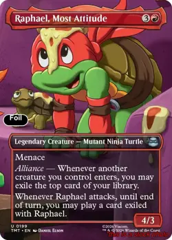 Raphael, Most Attitude (Borderless) [Magic TMT - 199] Foil - Image 1