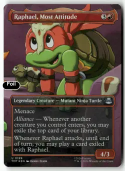 Raphael, Most Attitude (Borderless) [Magic TMT - 199] Foil - Image 2