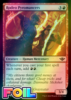 x1 Rodeo Pyromancers OTJ MTG 143 FOIL COMMON M/NM 1x - Image 1