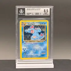 Pokemon 1st Edition Neo Genesis Feraligatr Holo 5/111 - BGS 8.5 NM-MT+ w/SWIRL - Image 1
