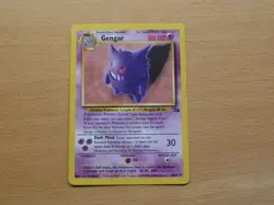 Pokemon Fossil Gengar 20/62 - Moderately Played - Image 1