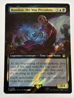 MTG Doctor Who Rassilon, the War President Extended Art Surge Foil 1025 NM Rare - Image 1