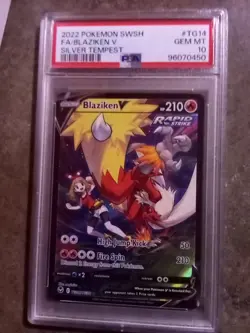 Pokemon TCG PSA 10 Blaziken V TG14/TG30 Silver Tempest Trainer Gallery 💎 MINT - Image 1