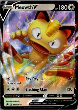 2020 Sword & Shield, Promos - Sword & Shield Promos Meowth V Basic/Promo - Image 1