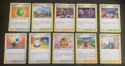 Pokemon Trainer set of 10 Common/Uncommon Trainer Cards NM No Doubles - Image 3
