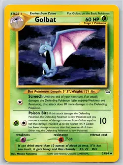 Golbat 29/64 UC Neo Revelation Unlimited MP Pokemon - Image 1