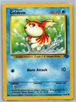 Goldeen 53/64 C Jungle Unlimited HP Pokemon - Image 1