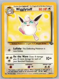 Wigglytuff 32/64 R Jungle Unlimited MP/HP Pokemon - Image 1