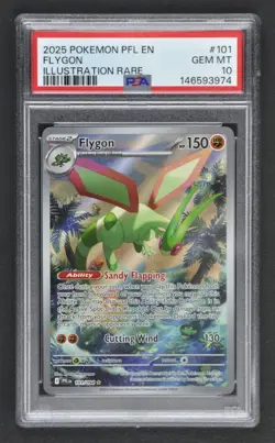 2024 Pokemon PFL EN Phantasmal Flames ~ FLYGON ~ Illustration Rare #101 - PSA 10 - Image 1