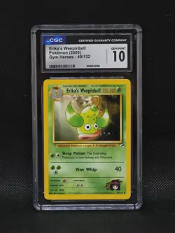 2000 Pokemon Erika's Weepinbell 49/132 Gym Heroes 1st Edition CGC 10 - Image 1