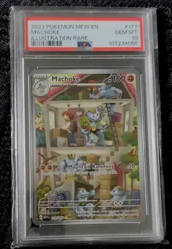 Machoke 177/165 Scarlet & Violet 151 Illustration Rare Holo PSA 10 English - Image 1