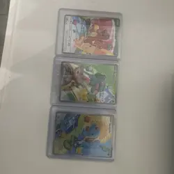 Pokemon First Partner Illustration Collection Series 1 Kanto Gen 1 Starters Set - Image 1