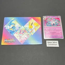Pokemon Prismatic Evolutions Sylveon 172 Promo & Sticker Sheet - Image 1