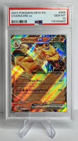 2023 POKEMON MEW EN-151 #006 CHARIZARD ex PSA 10 GEM MINT 006/165 - Image 1